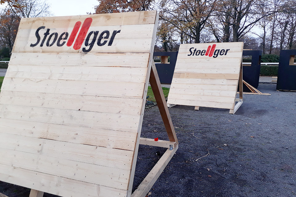 Holzwände als Hindernisse beim Steelman Run 2018 | HolzLand Stoellger in Langenhagen