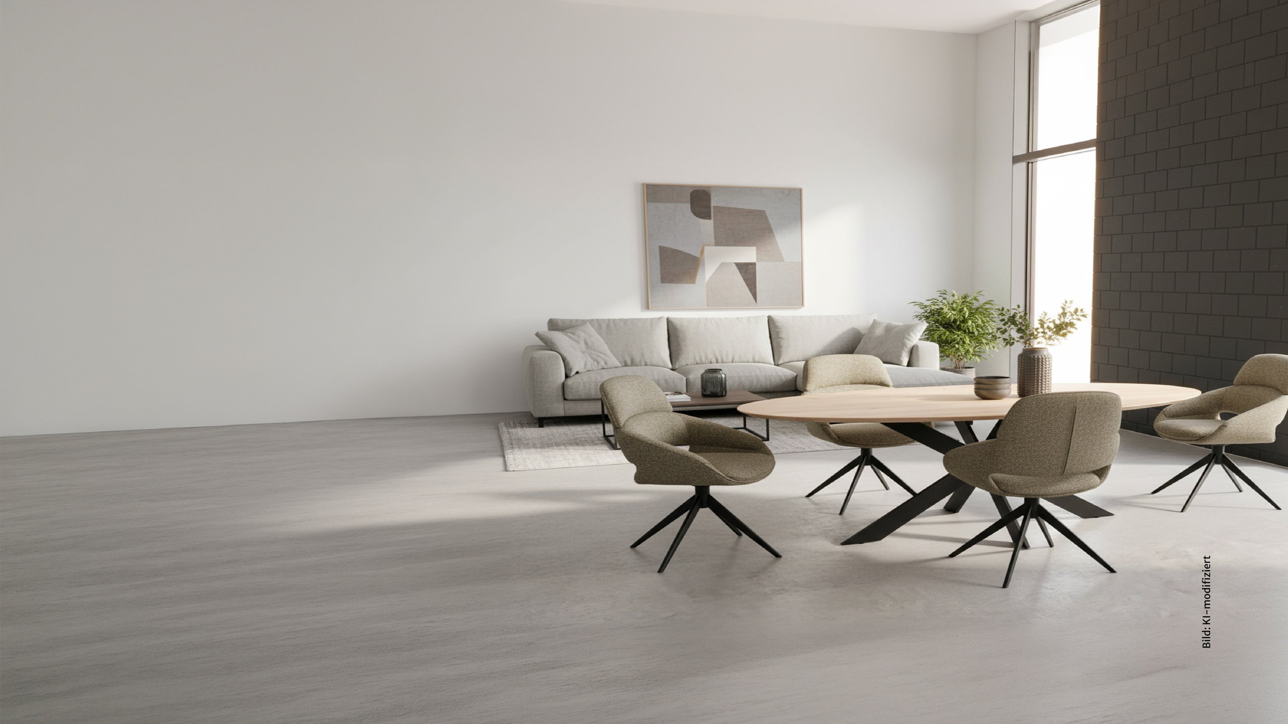 Sitzgruppe mit Tisch und Stühlen in modernem Esszimmer | HolzLand Stoellger